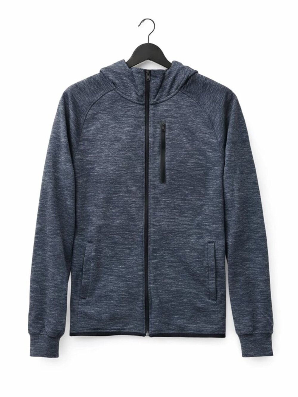UNIQLO Dry Stretch Full-Zip Hoodie Dark Gray Men's Medium Performance